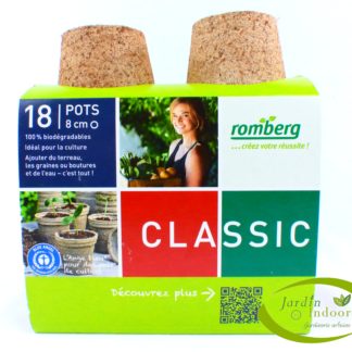 Pot biodegradable rond diametre 8 x 18