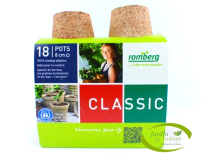 Pot biodegradable rond diametre 8 x 18
